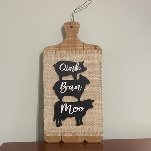 Farm Animal Cutting Board Decor